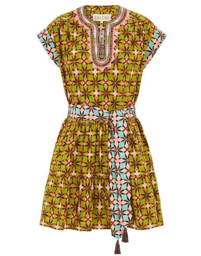 Azure Tile Print Ashley B Dress