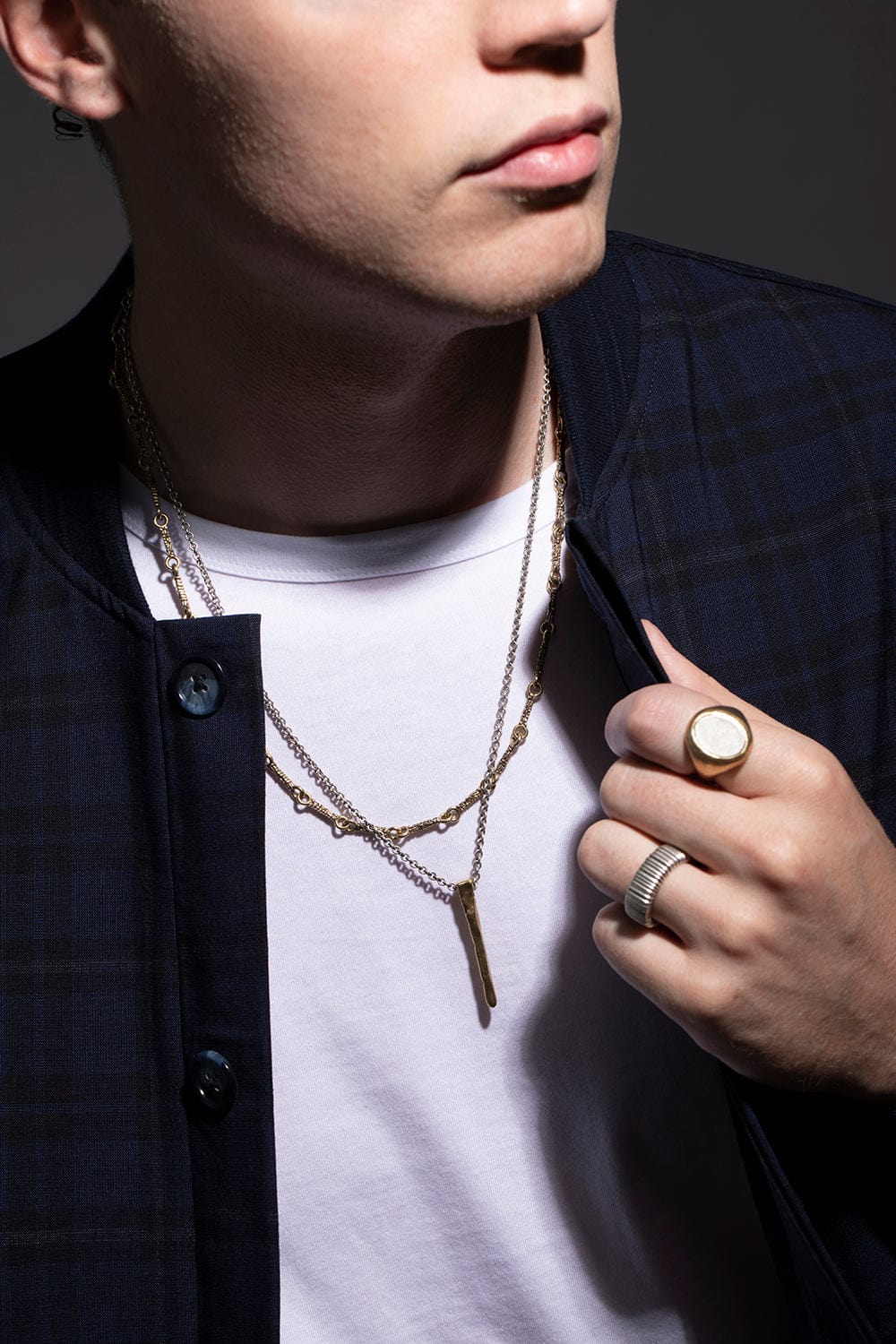 Hand - crafted Single Strand Woven Artisan Brass Necklace