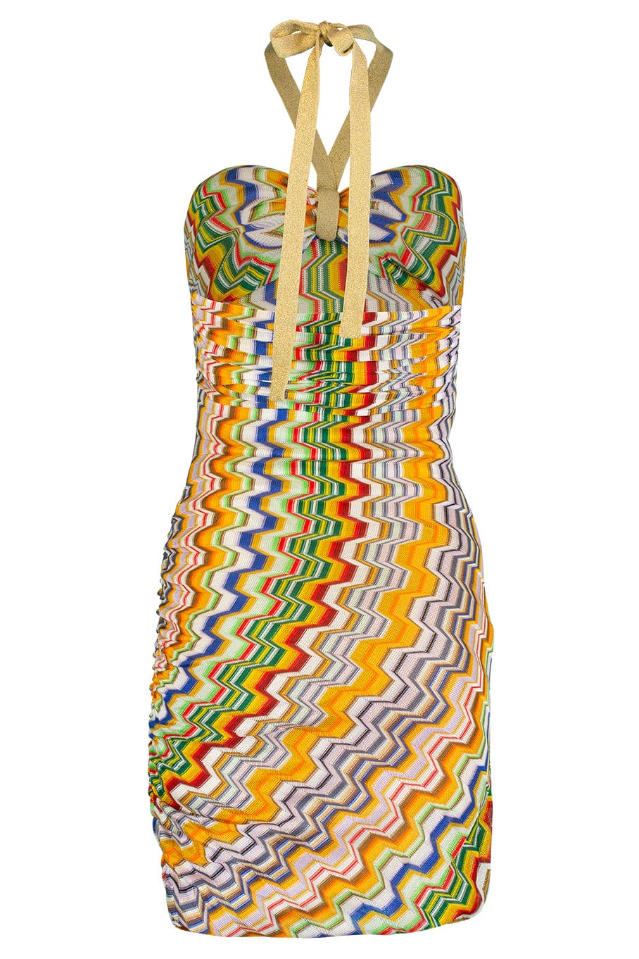Chromatic 100% Polyester Azores Halter Neck Dress Made in China